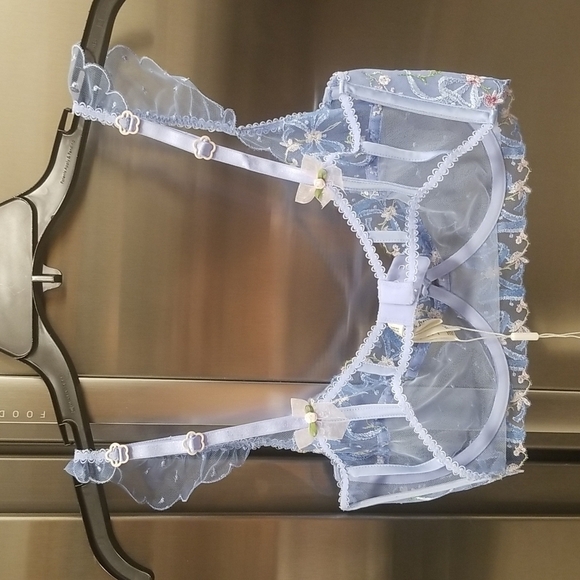 💕FOR LOVE AND LEMONS💕 Bell Bow Underwire Bra ~ Blue 38C NWT - Picture 11 of 16